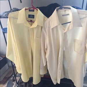 A lot of men’s dress shirt yellow